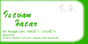 istvan hatar business card